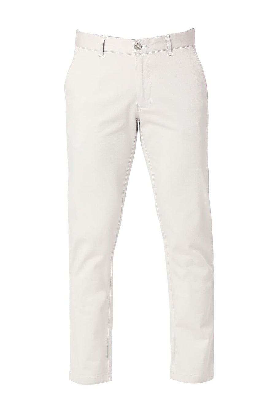 BASICS TAPERED FIT VAPOR GREY COTTON STRETCH DOBBY TROUSERS
