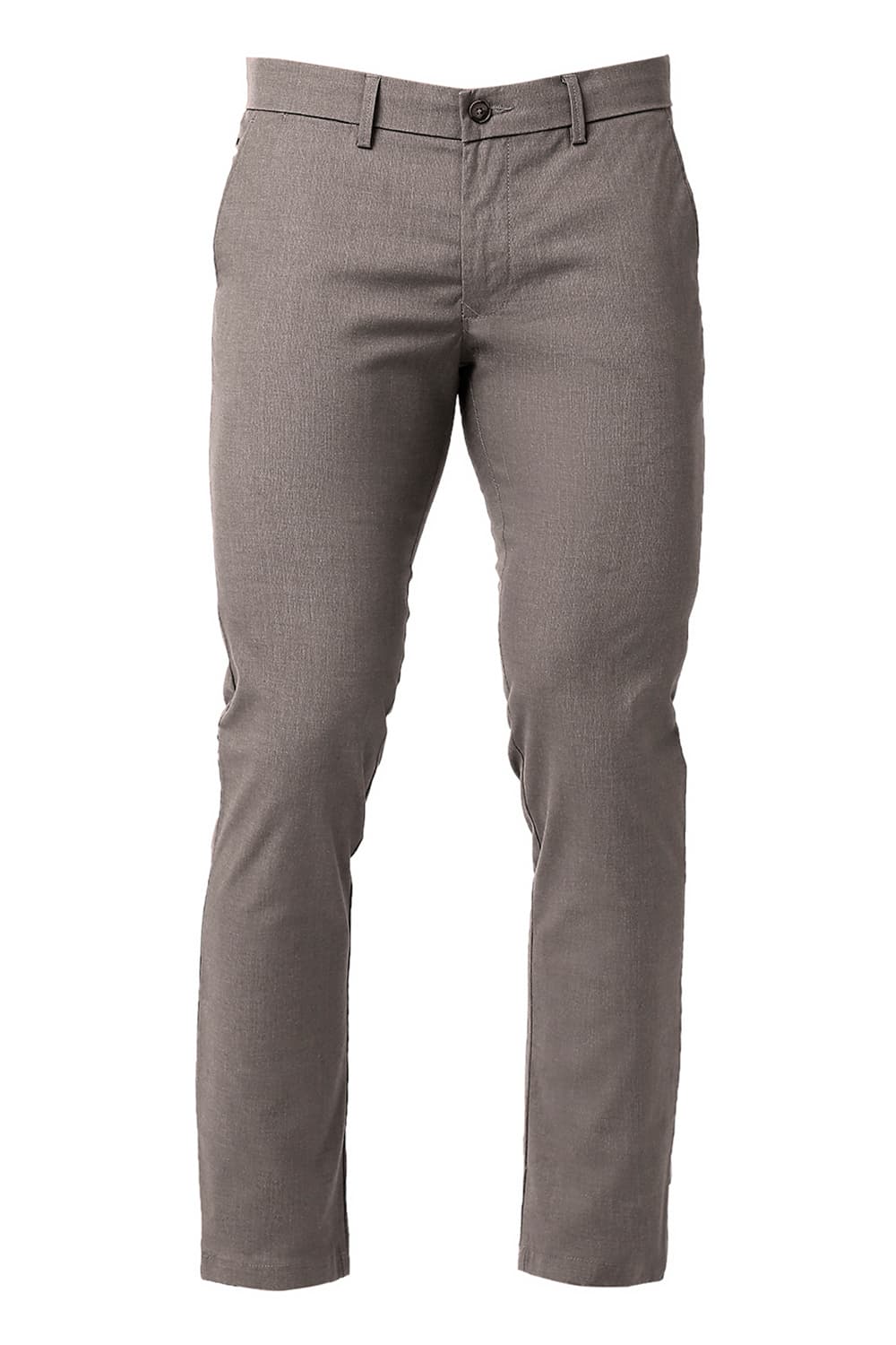 TAPERED FIT COTTON POLYESTER STRETCH TROUSERS