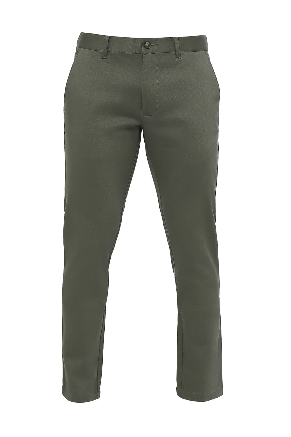 TAPERED FIT COTTON POLYESTER STRETCH TROUSERS