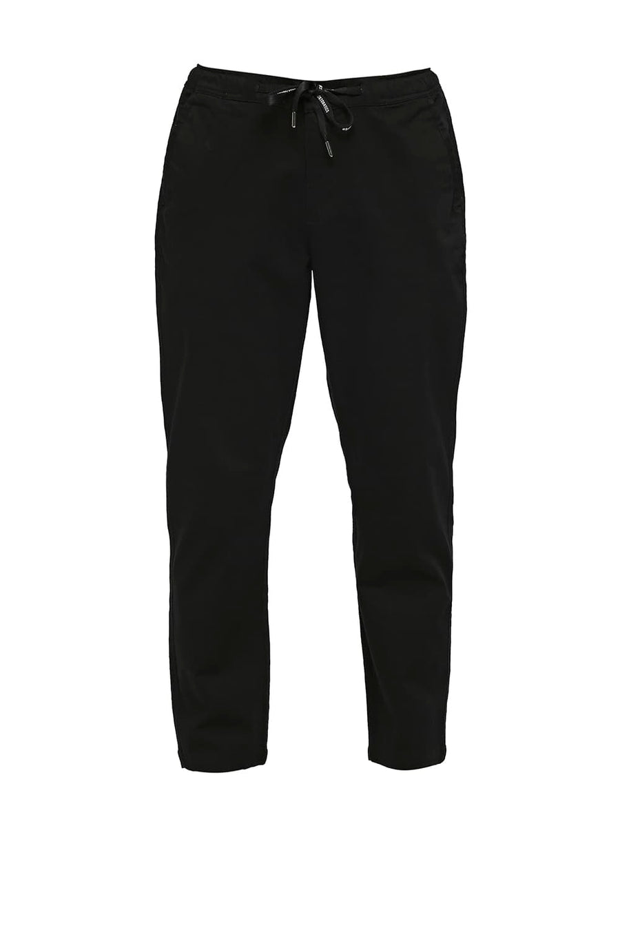 BASICS RELAXED FIT METEORITE BLACK COTTON STRETCH DOBBY TROUSERS