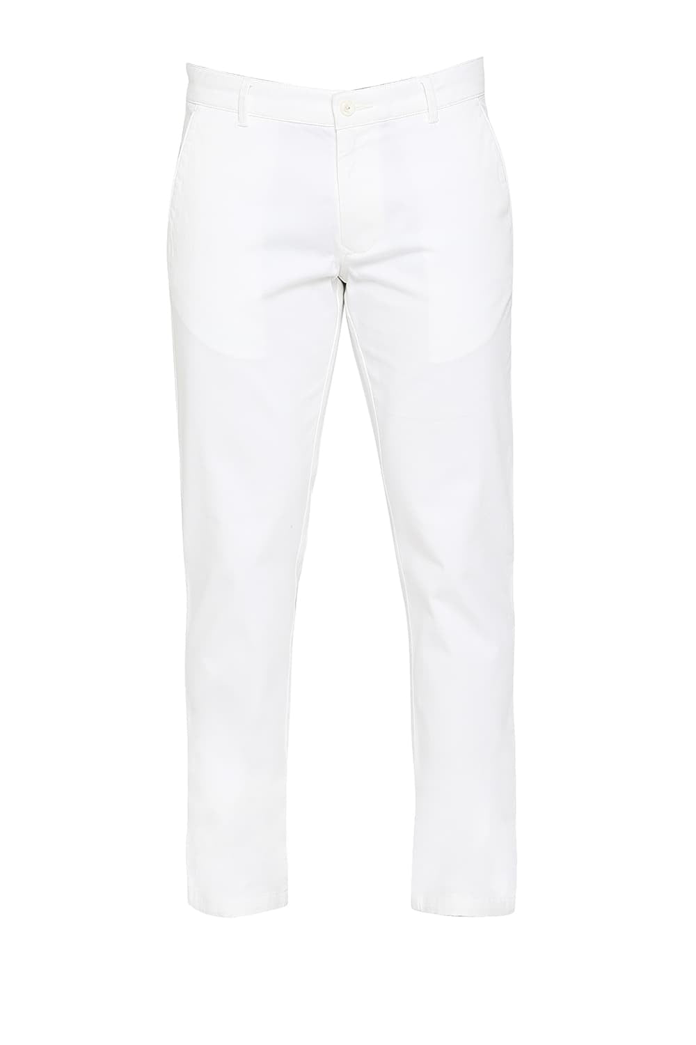 BASICS COMFORT FIT COTTON STRETCH DOBBY TROUSERS