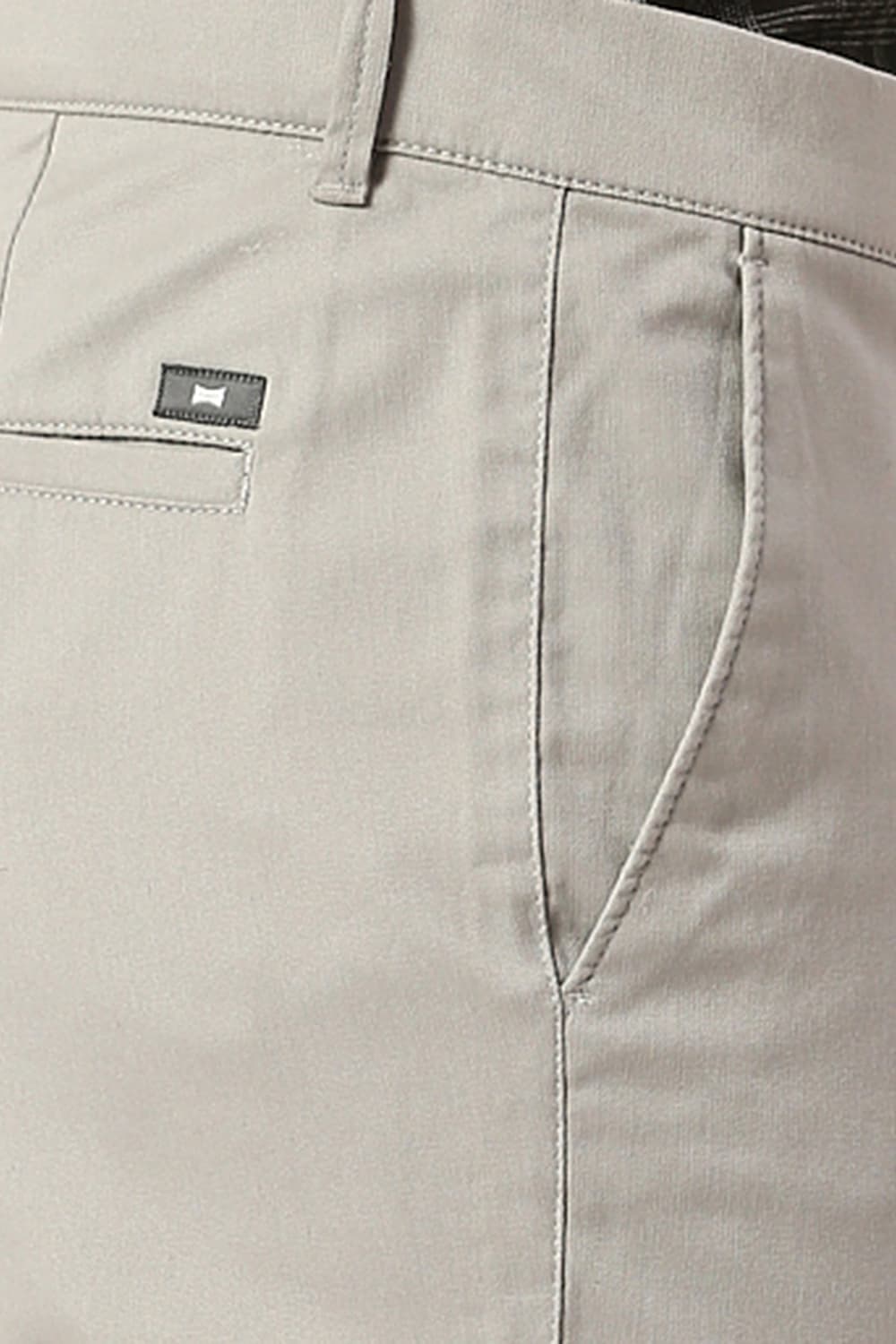 TAPERED FIT COTTON STRETCH DOBBY TROUSERS