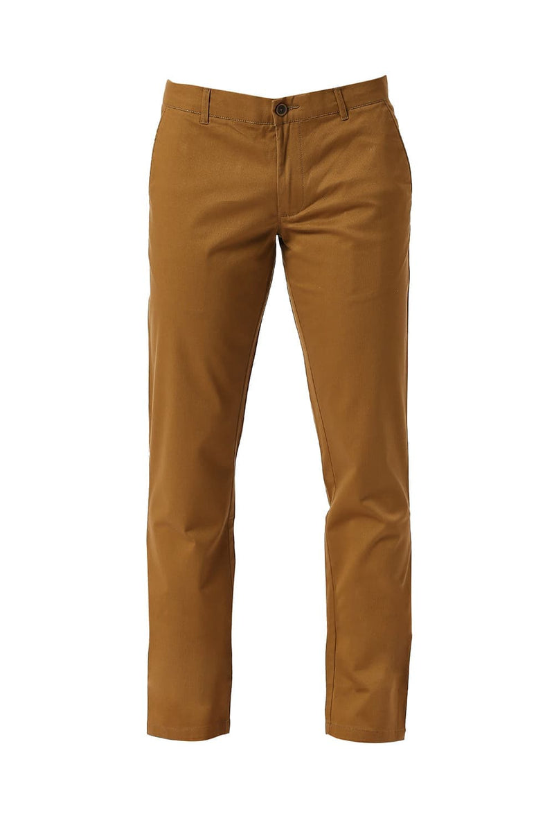 TAPERED FIT COTTON STRETCH DOBBY TROUSERS