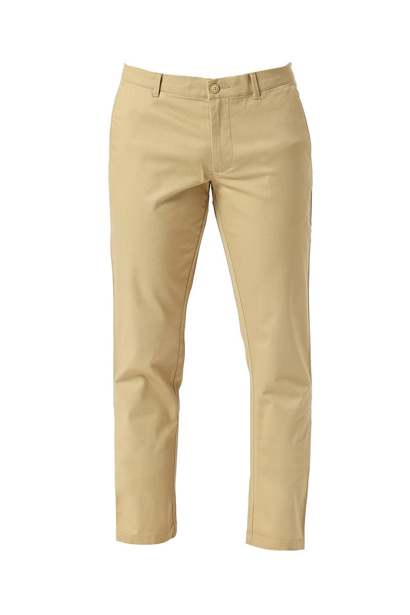 TAPERED FIT COTTON STRETCH DOBBY TROUSERS