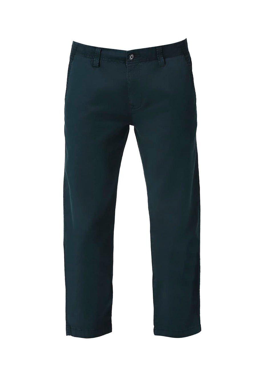 BASICS DRIFT FIT DEEP TEAL COTTON STRETCH PEACH TWILL TROUSERS