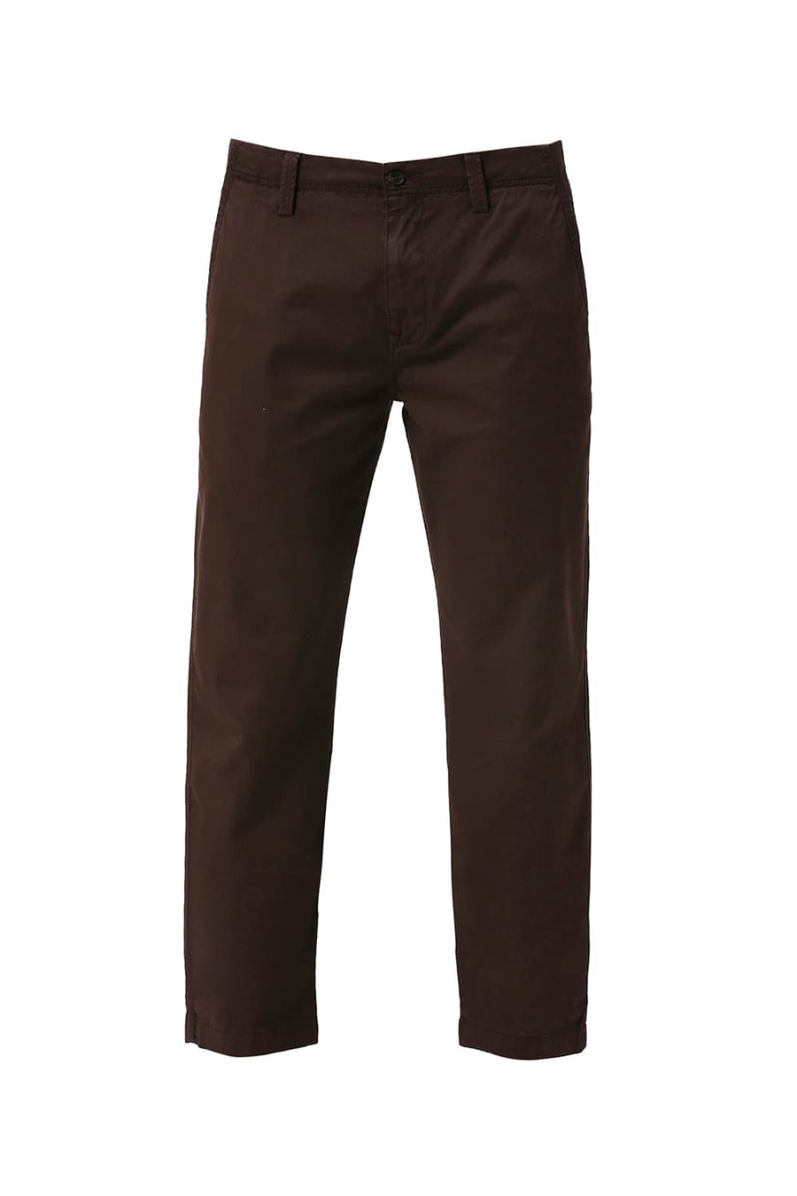 BASICS DRIFT FIT MULCH COFFEE COTTON STRETCH PEACH TWILL TROUSERS