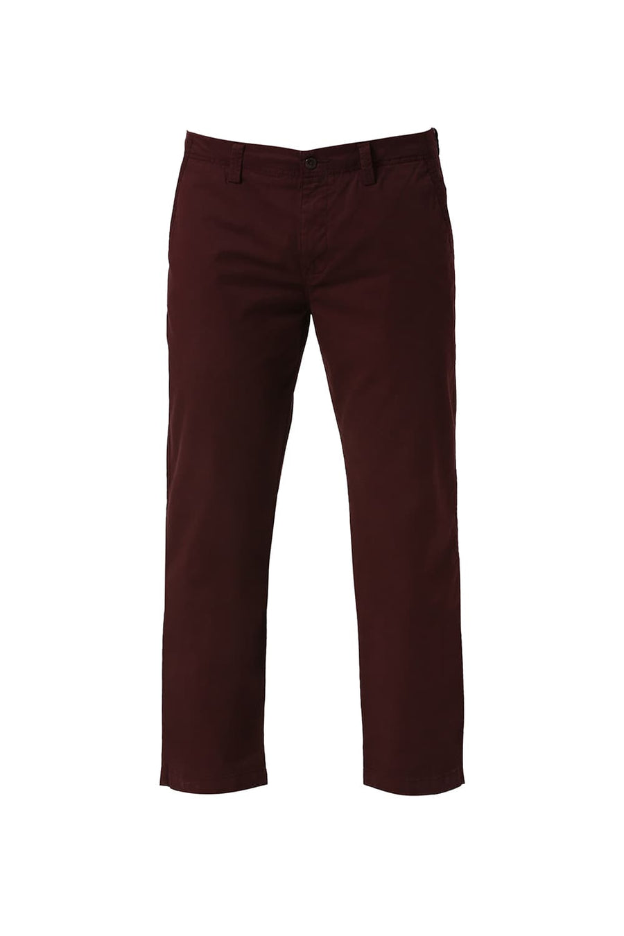 BASICS DRIFT FIT FIG WINE COTTON STRETCH PEACH TWILL TROUSERS