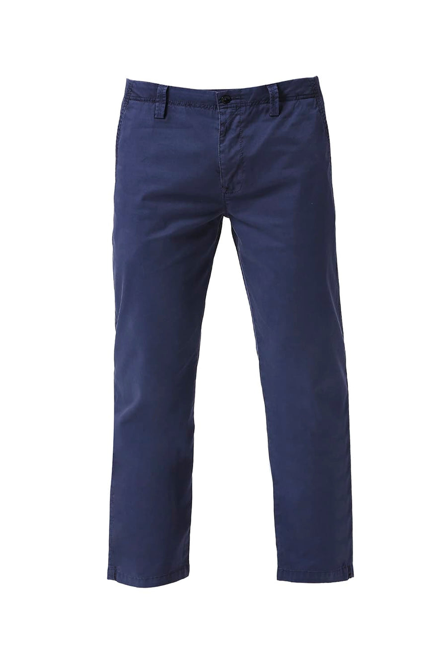 BASICS DRIFT FIT DIPPER BLUE COTTON STRETCH PEACH TWILL TROUSERS