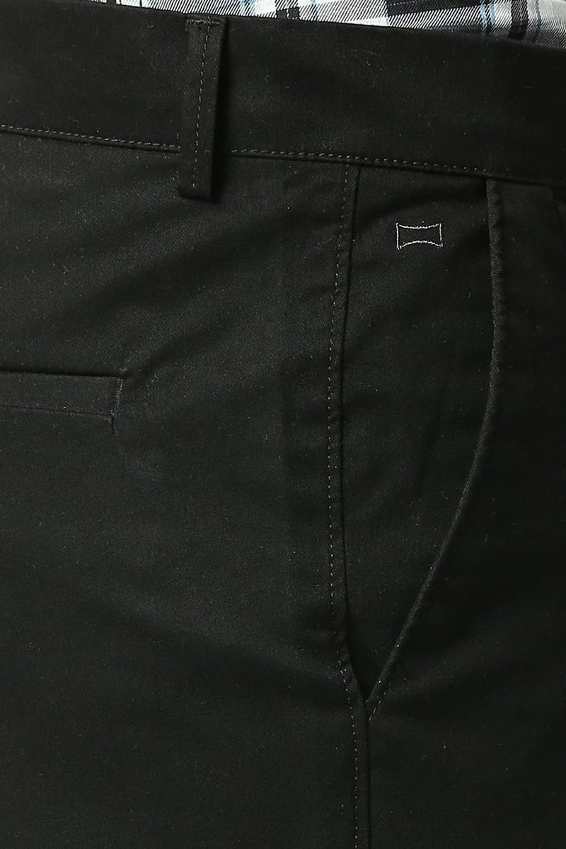 TAPERED FIT COTTON STRETCH DOBBY TROUSERS