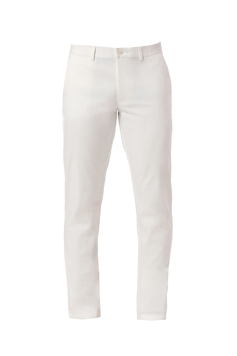 TAPERED FIT COTTON STRETCH DOBBY TROUSERS