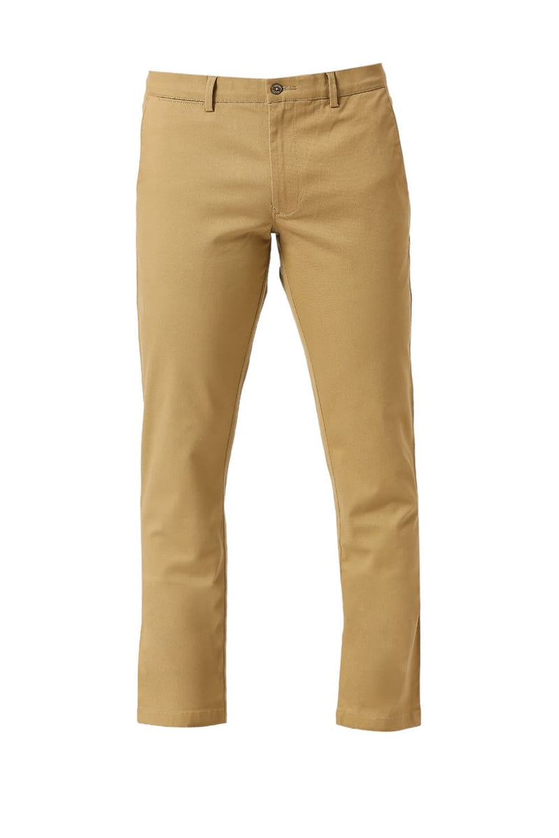 TAPERED FIT COTTON STRETCH DOBBY TROUSERS