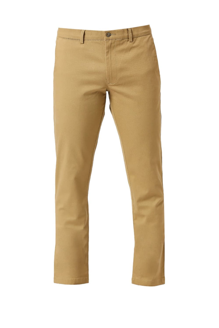 BASICS TAPERED FIT INCENSE KHAKI COTTON STRETCH DOBBY TROUSERS