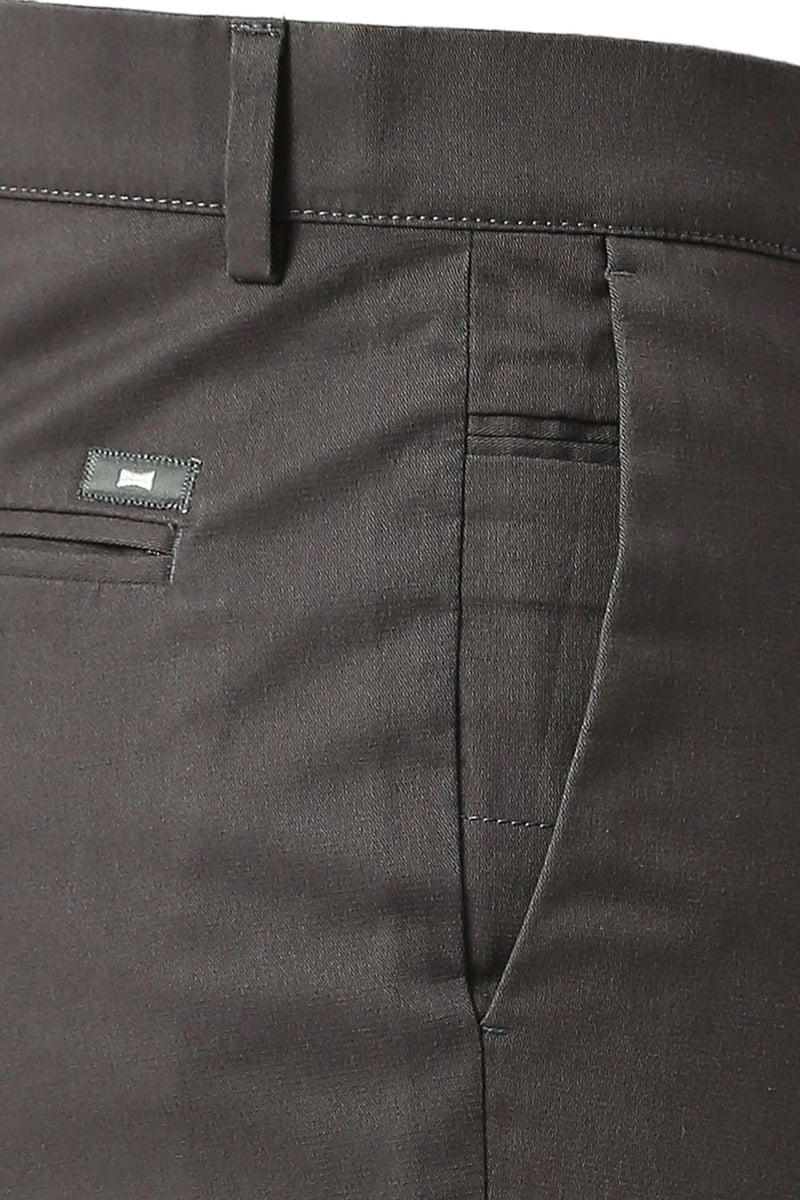 TAPERED FIT COTTON STRETCH DOBBY TROUSERS