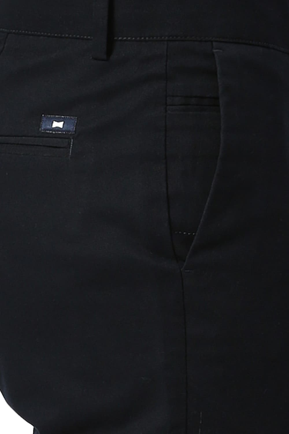 TAPERED FIT COTTON STRETCH DOBBY TROUSERS