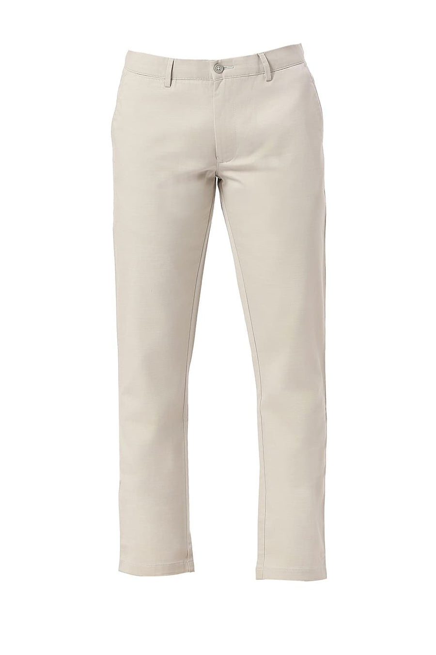BASICS TAPERED FIT BELGIAN GREY COTTON STRETCH DOBBY TROUSERS