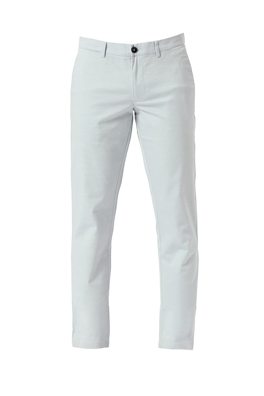 BASICS TAPERED FIT AIR BLUE COTTON STRETCH DOBBY TROUSERS