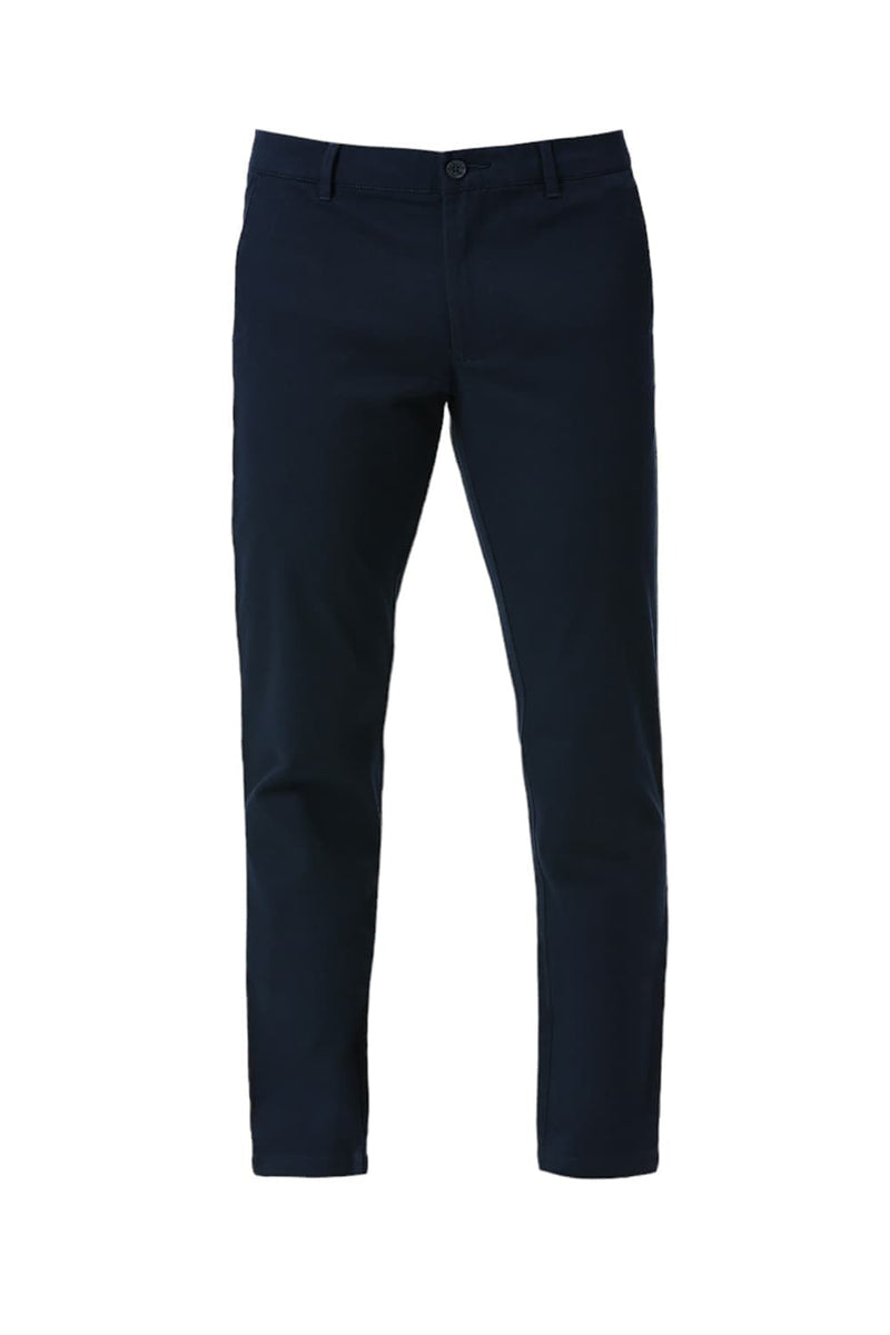 TAPERED FIT COTTON STRETCH DOBBY TROUSERS