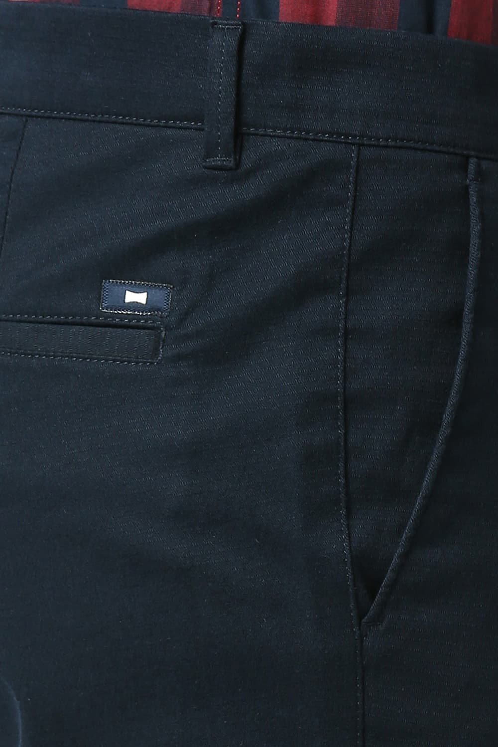 TAPERED FIT COTTON STRETCH DOBBY TROUSERS