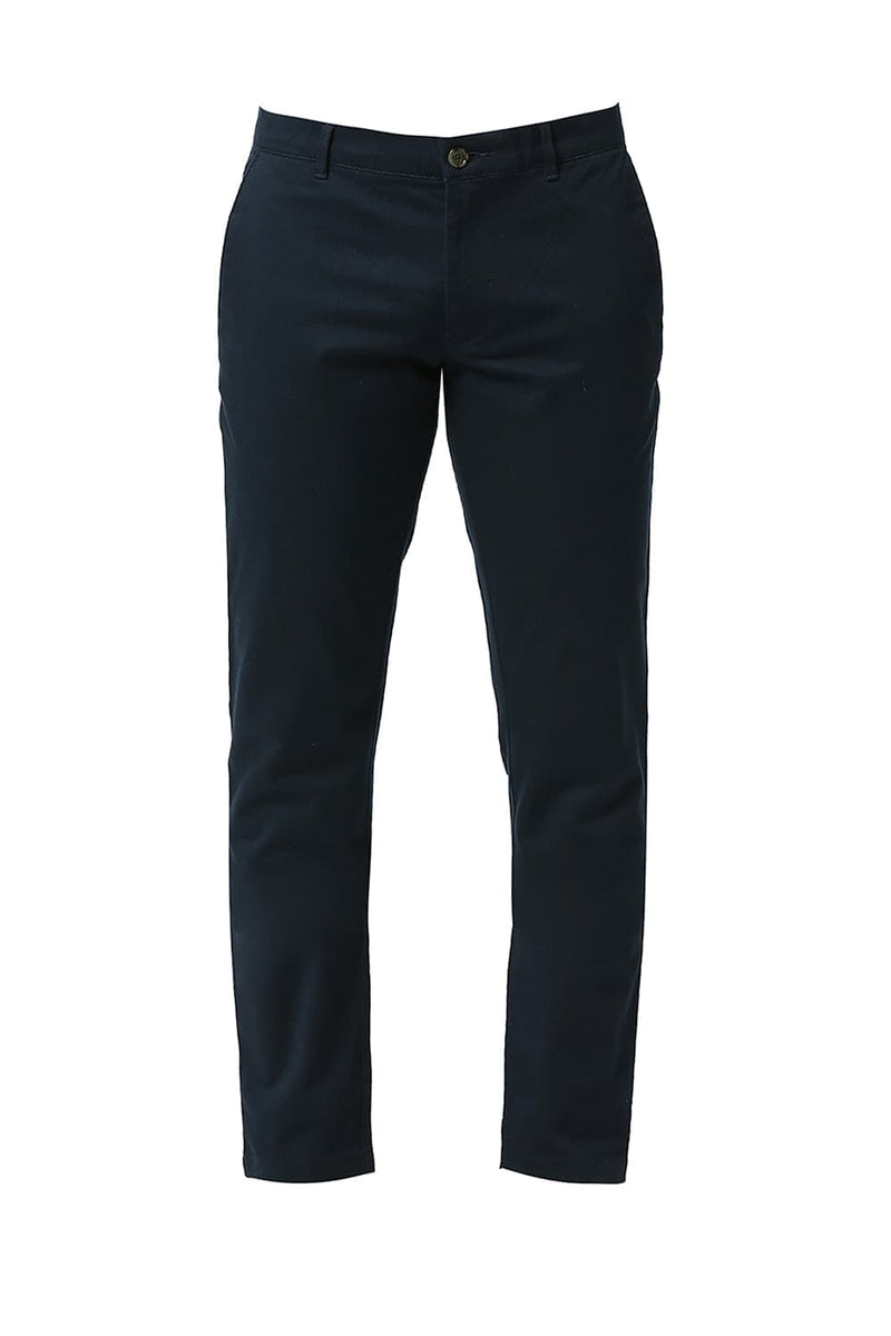 TAPERED FIT COTTON STRETCH DOBBY TROUSERS