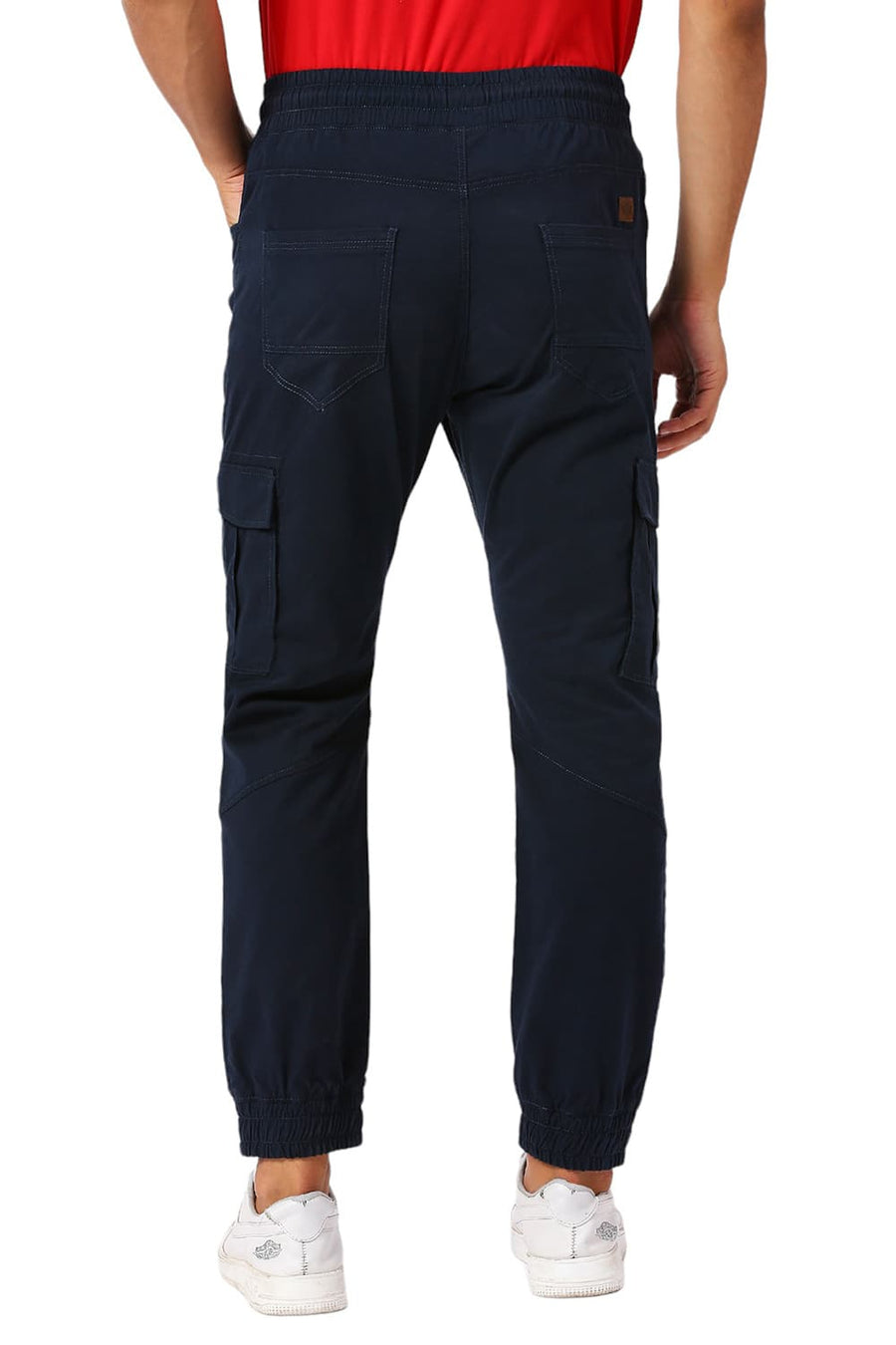 BASICS DRIFT FIT INSIGNIA NAVY COTTON STRETCH PEACH TWILL TROUSERS