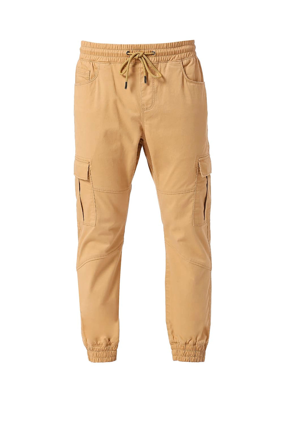 BASICS DRIFT FIT CLAY KHAKI COTTON STRETCH PEACH TWILL TROUSERS