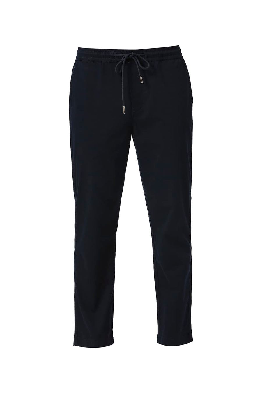 BASICS RELAXED FIT BLUEBERRY NAVY COTTON STRETCH DOBBY TROUSERS