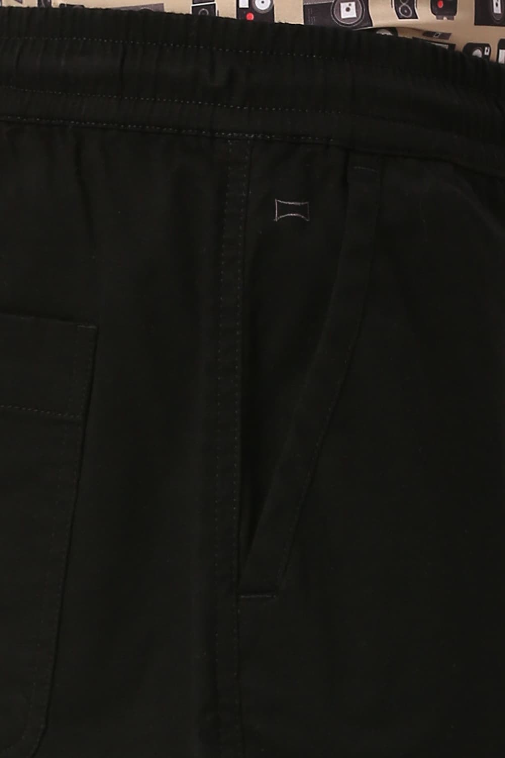 RELAXED FIT COTTON STRETCH DOBBY TROUSERS