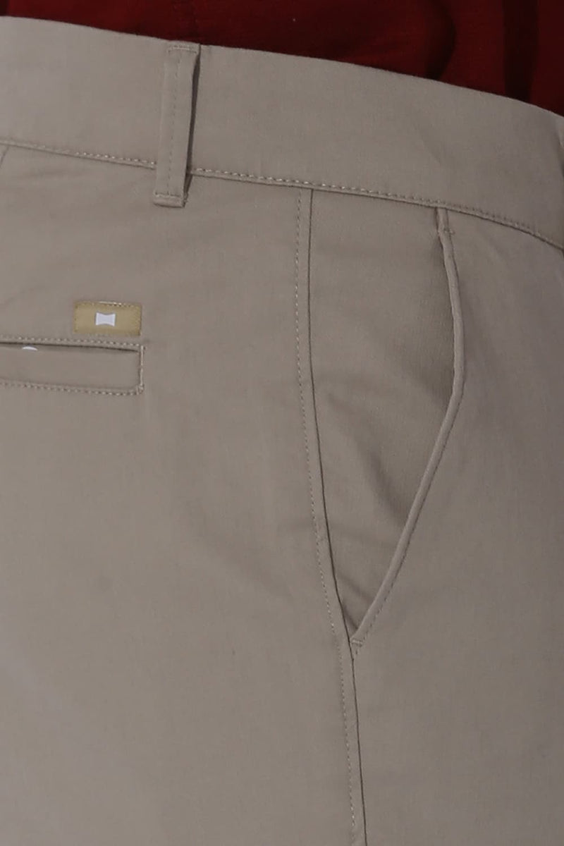 SKINNY FIT COTTON STRETCH DOBBY TROUSERS