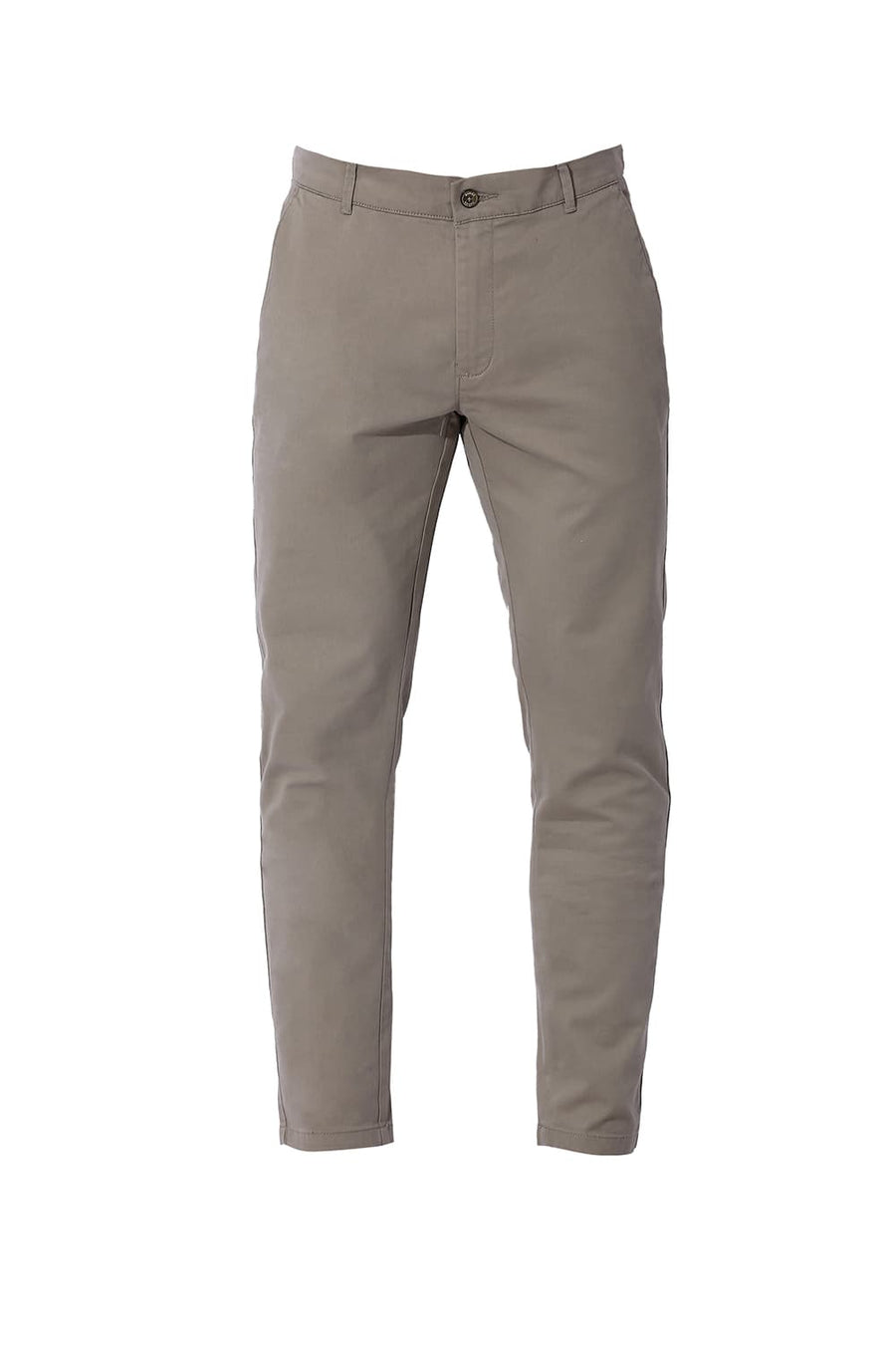 BASICS SKINNY FIT DUNE KHAKI COTTON STRETCH DOBBY TROUSERS