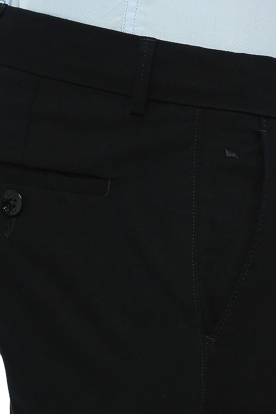 BASICS DRIFT FIT SALUTE NAVY COTTON STRETCH DOBBY TROUSERS