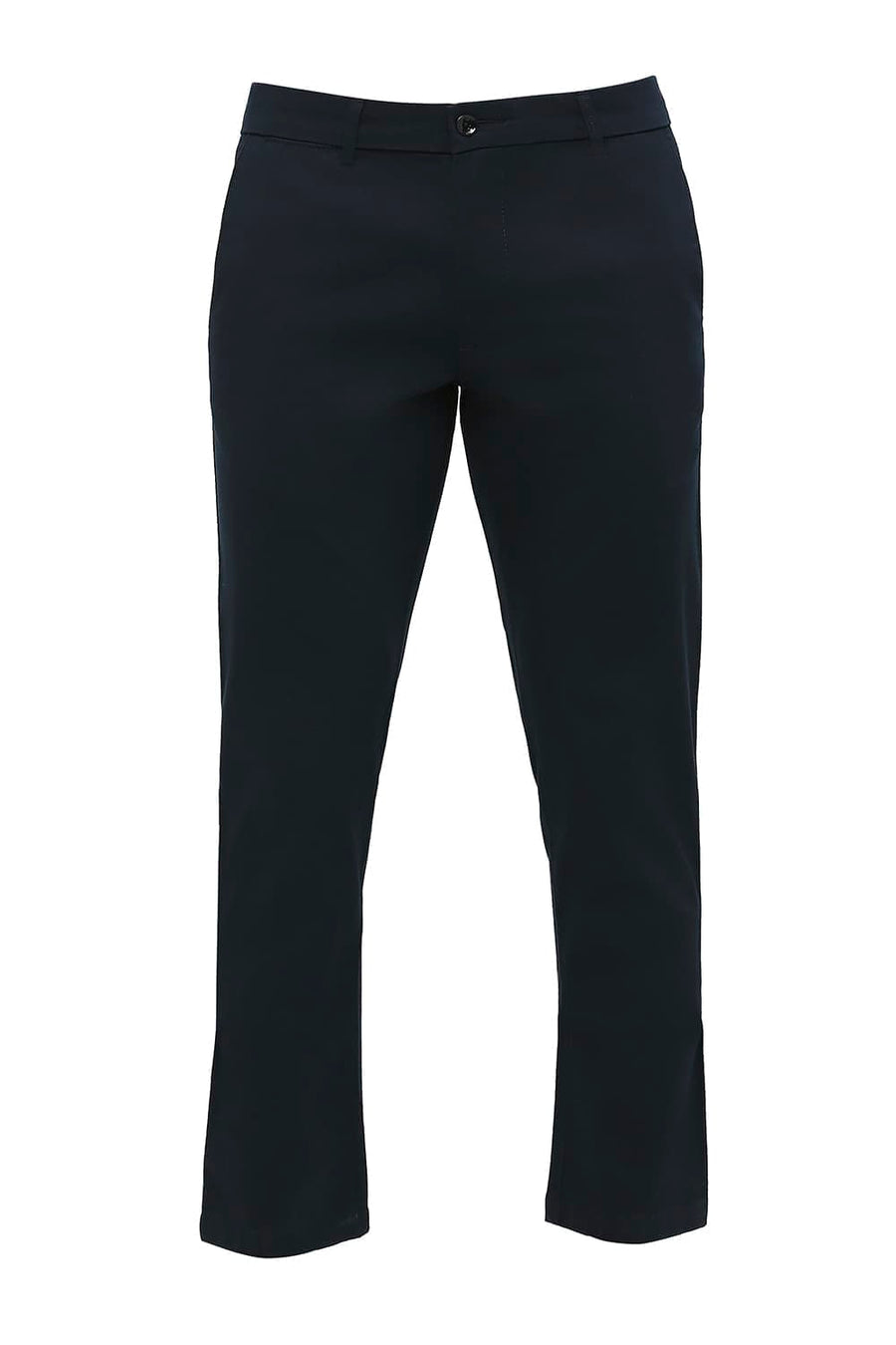 BASICS DRIFT FIT SKY CAPTAIN NAVY COTTON STRETCH DOBBY TROUSERS