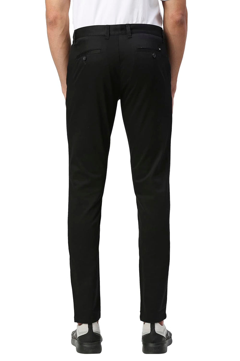 TAPERED FIT COTTON STRETCH TROUSERS