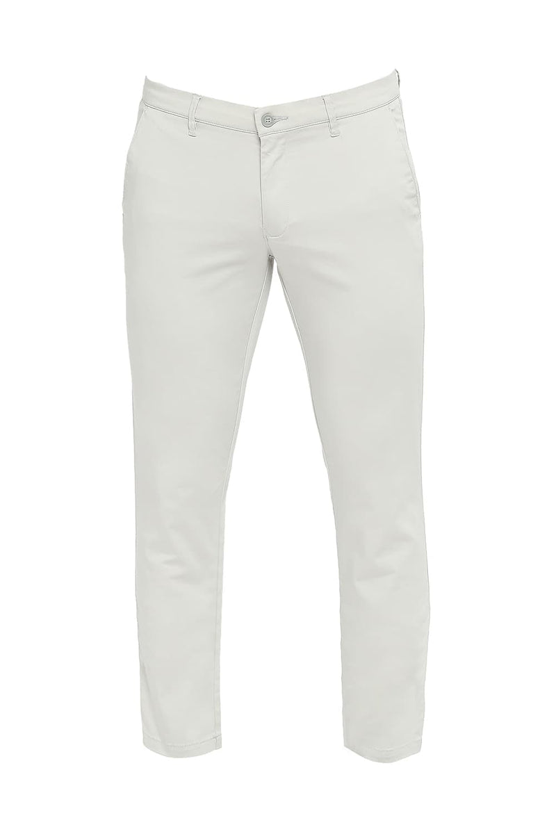 Tapered Fit Cotton Stretch Trousers