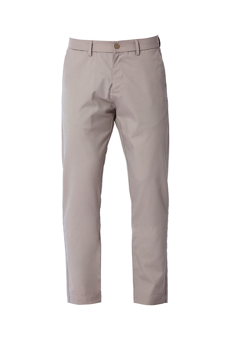 BASICS DRIFT FIT PEYOTE BEIGE CATIONIC POLYESTER VISCOSE TWILL TROUSERS