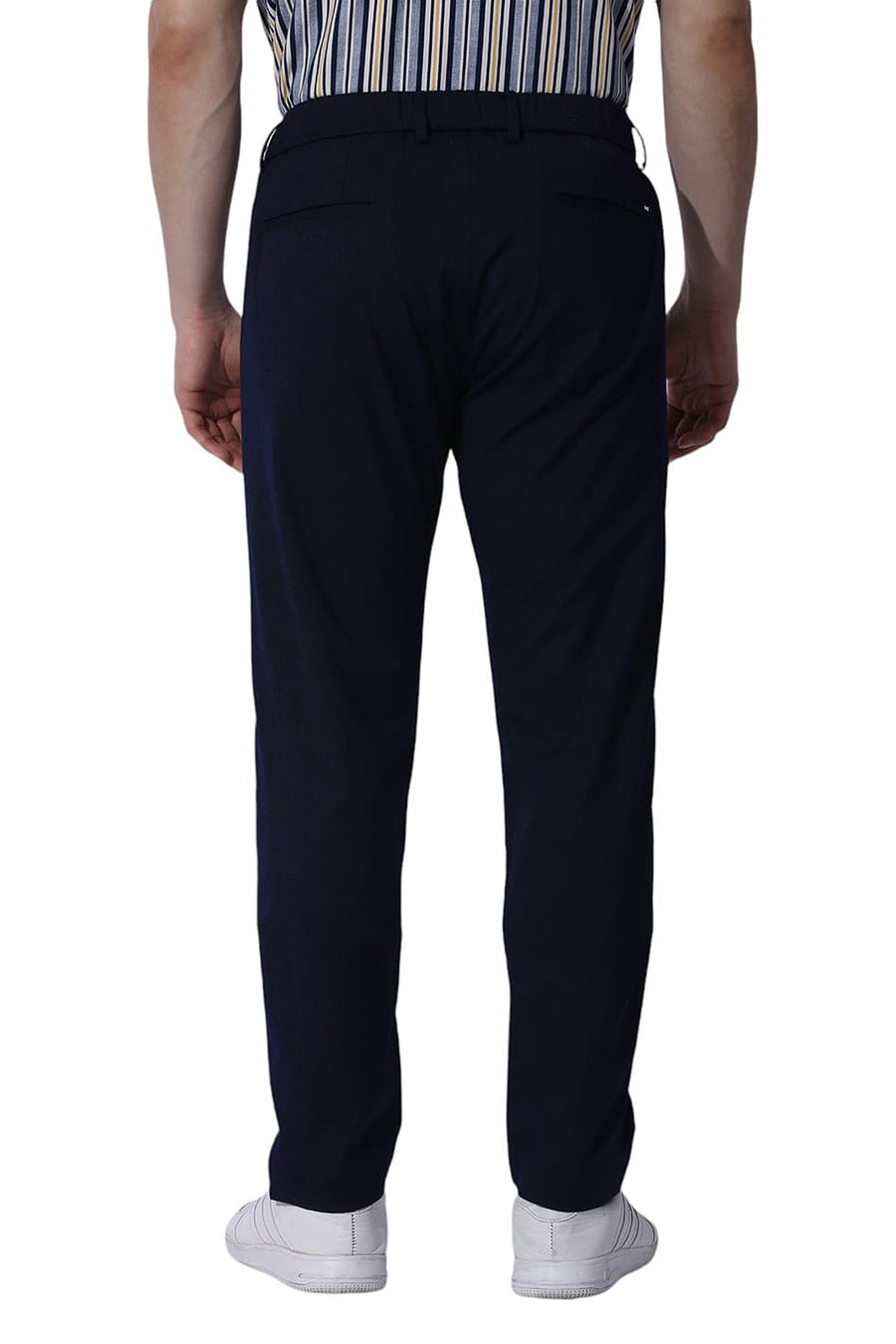 BASICS DRIFT FIT SAPPHIRE NAVY CATIONIC POLYESTER VISCOSE TWILL TROUSERS