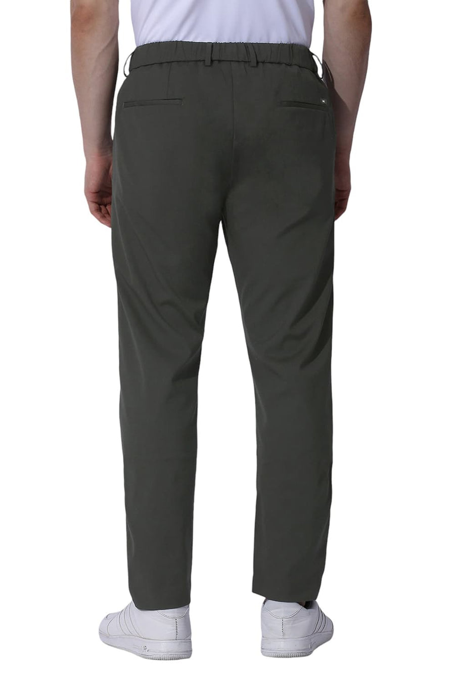 BASICS DRIFT FIT FOREST GREEN CATIONIC POLYESTER VISCOSE TWILL TROUSERS