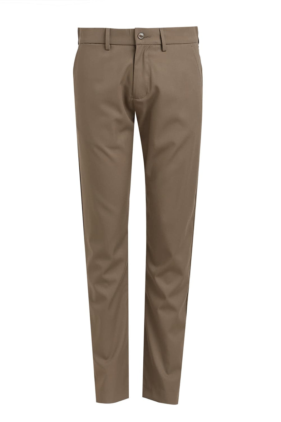 BASICS DRIFT FIT TEAK KHAKI CATIONIC POLYESTER VISCOSE TWILL TROUSERS