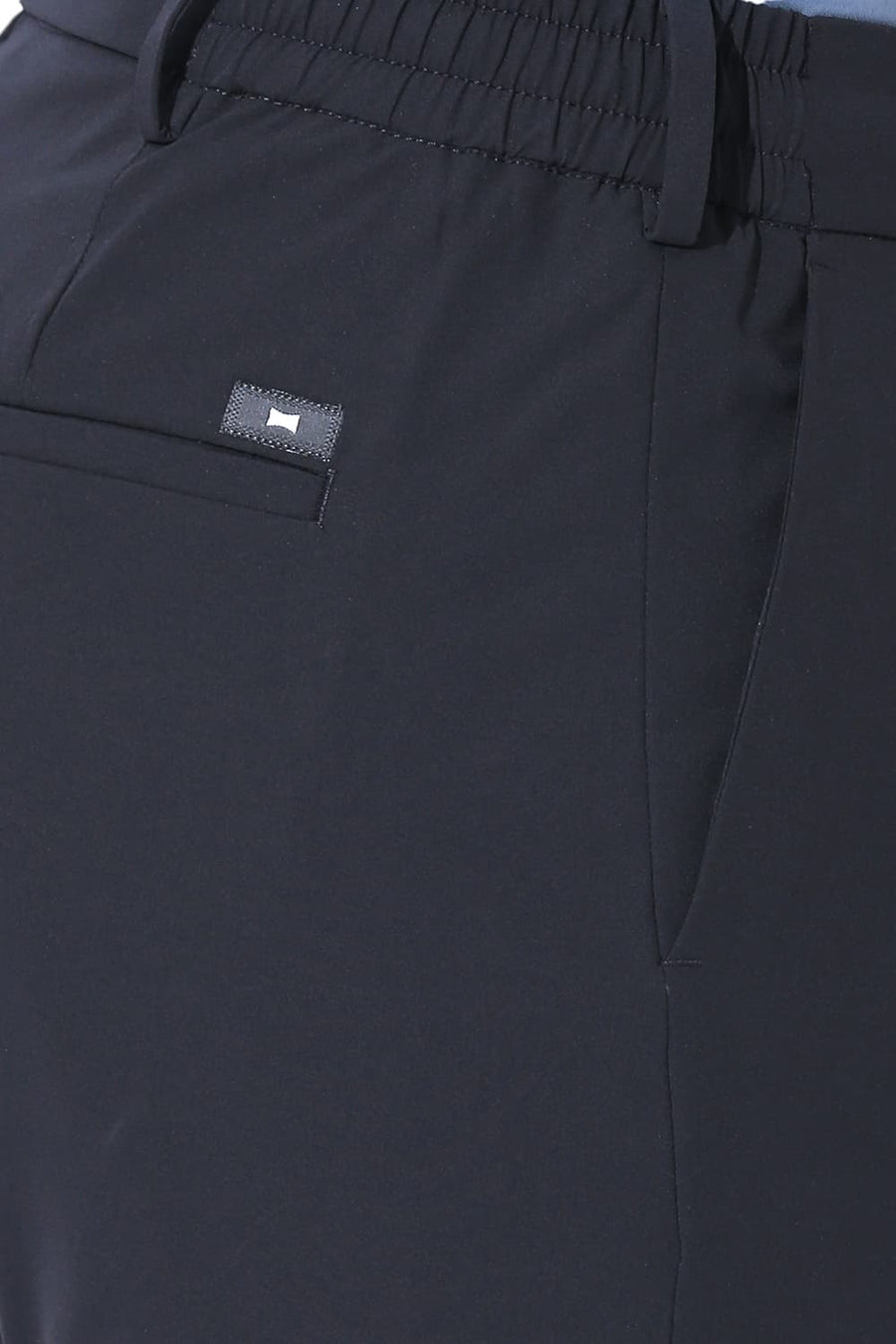 BASICS DRIFT FIT JET GREY POLYESTER STRETCH TROUSERS