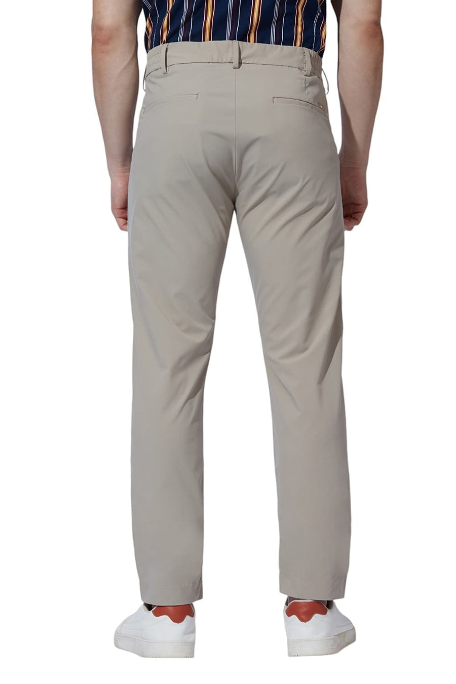 BASICS DRIFT FIT SAFARI KHAKI POLYESTER STRETCH TROUSERS