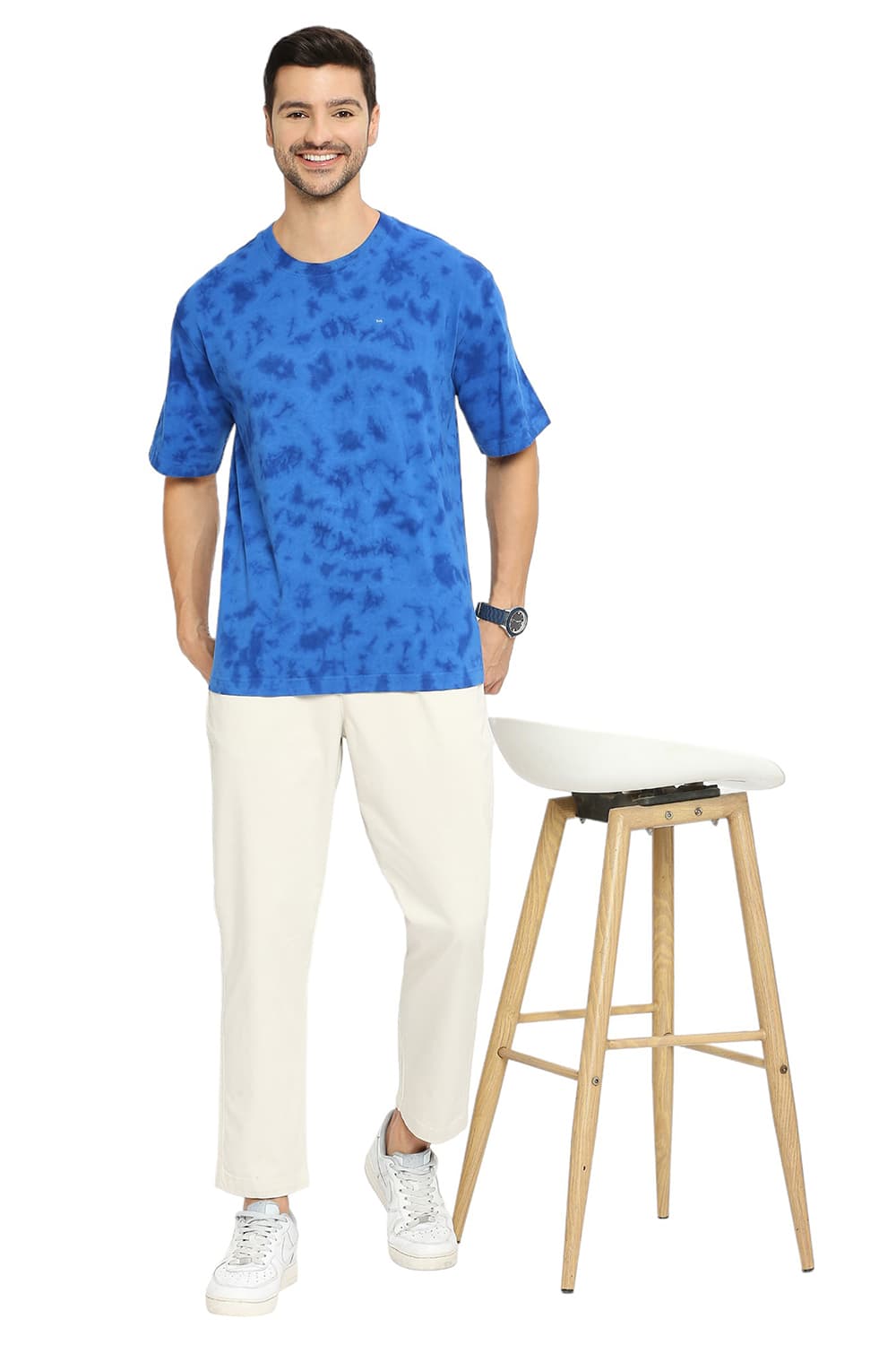 RELAXED FIT COTTON TIE DYE CREW T-SHIRTS