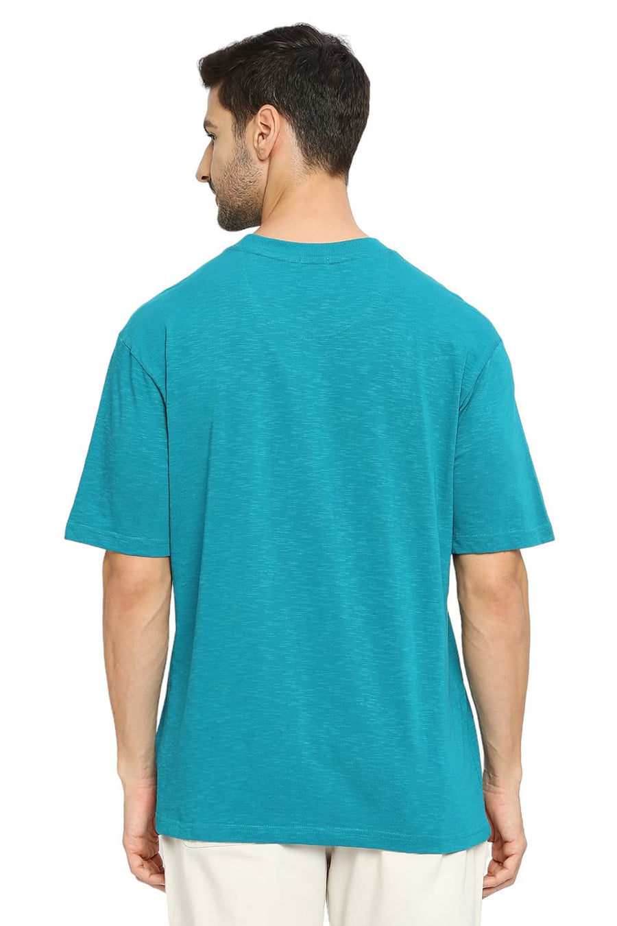 BASICS RELAXED FIT KAYAKING COTTON SOLID CREW T-SHIRTS