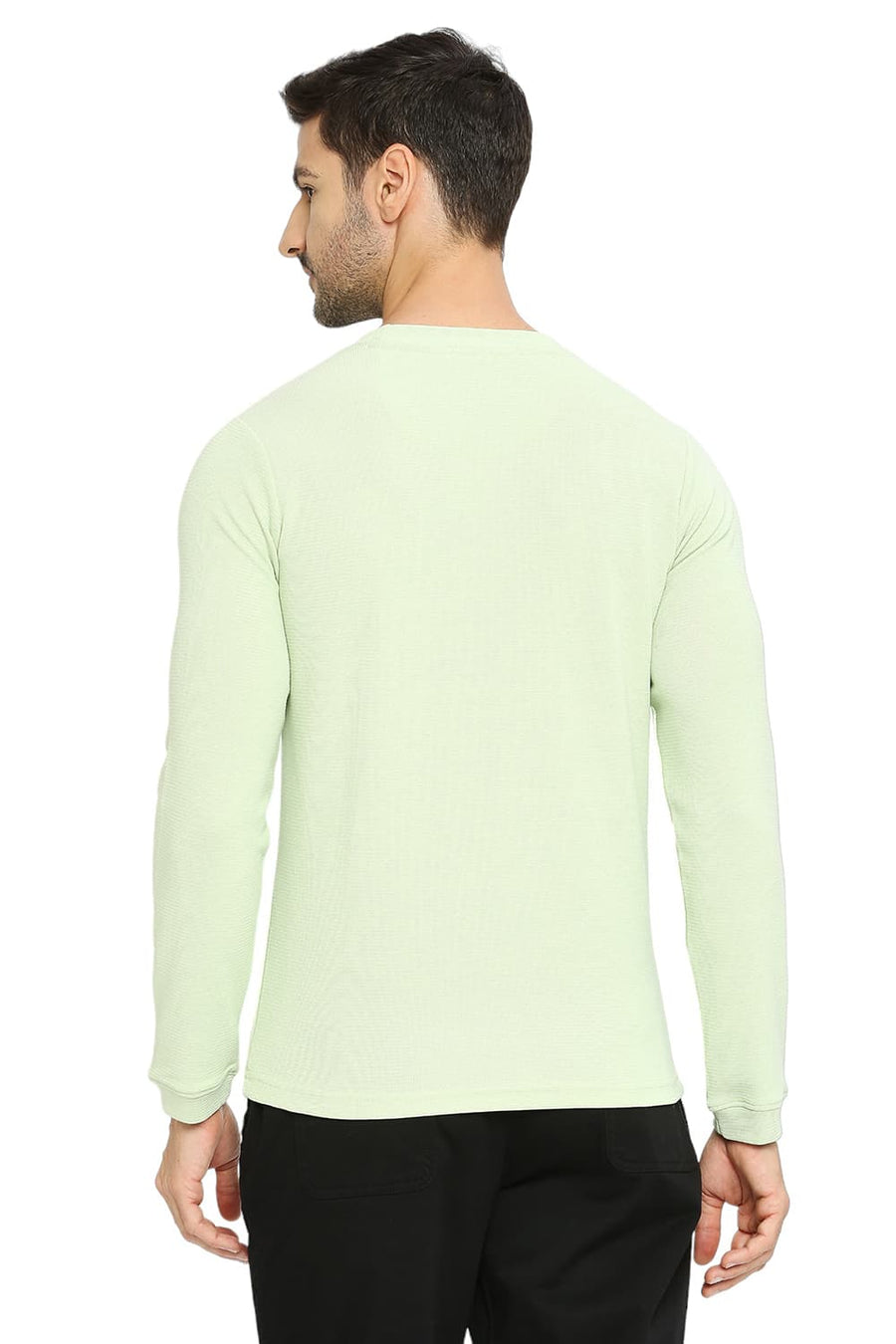 BASICS MUSCLE FIT REED COTTON POLYESTER STRETCH SOLID CREW T-SHIRTS