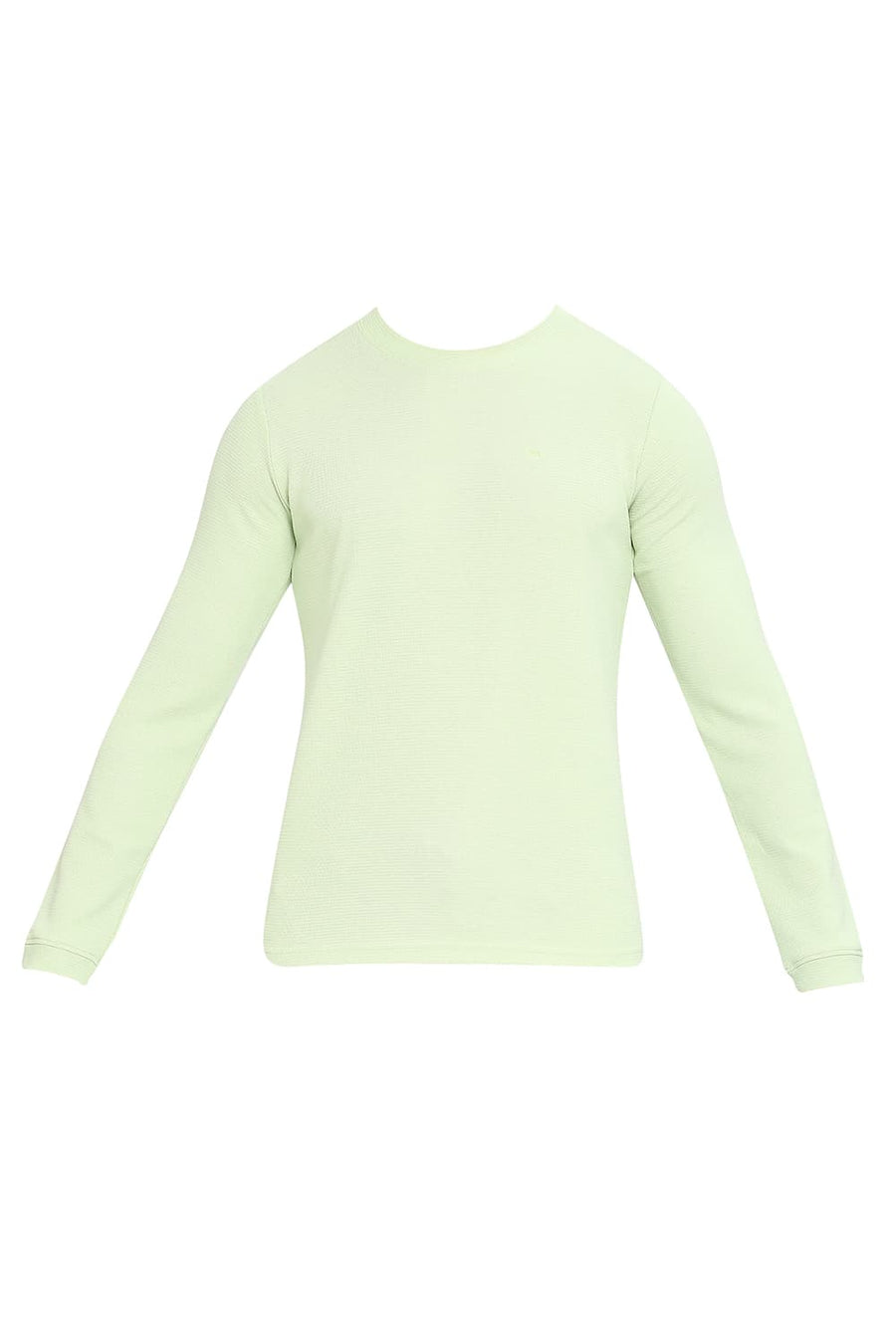 BASICS MUSCLE FIT REED COTTON POLYESTER STRETCH SOLID CREW T-SHIRTS