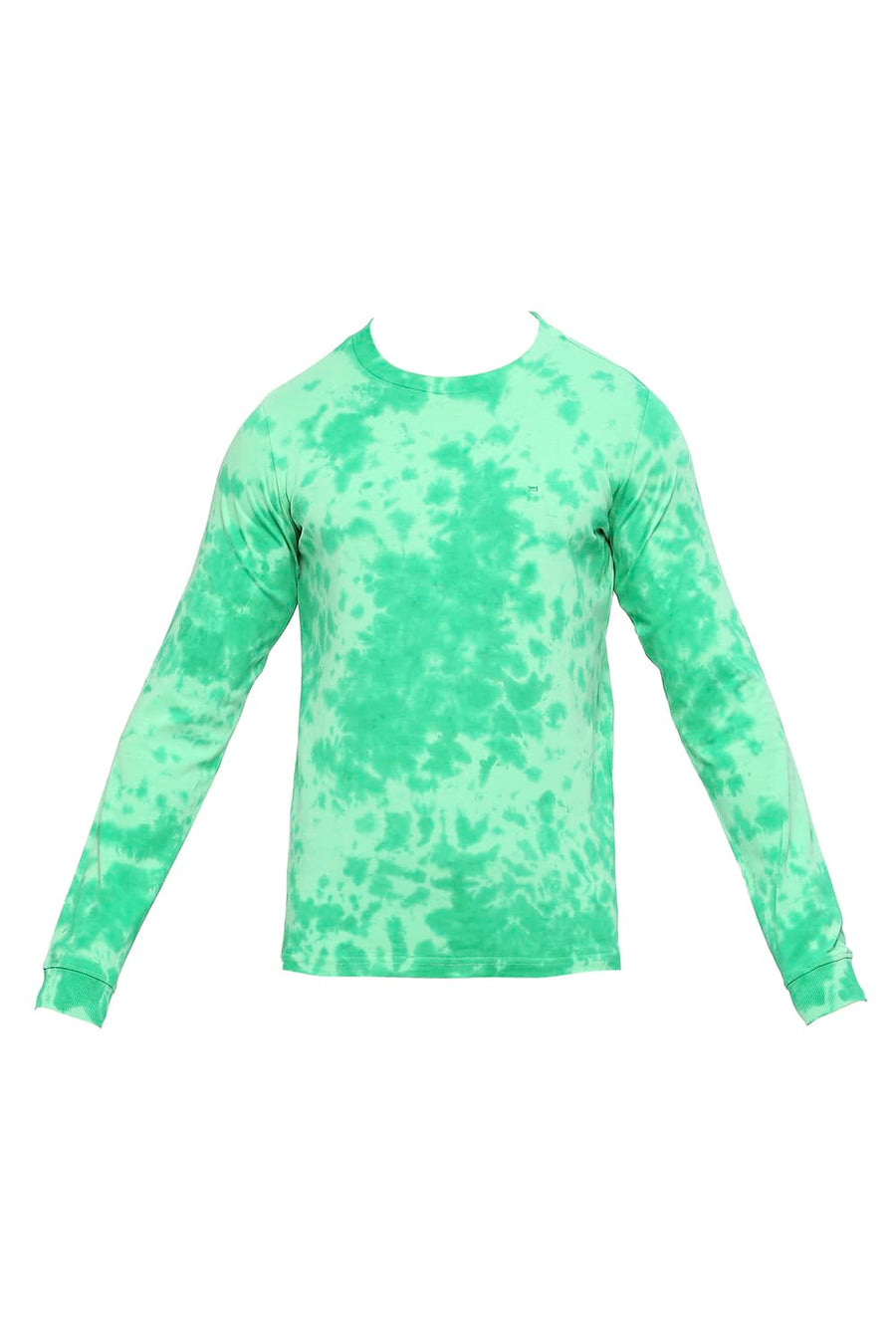 BASICS MUSCLE FIT SPRING BOUQUET COTTON TIE DYE CREW T-SHIRTS