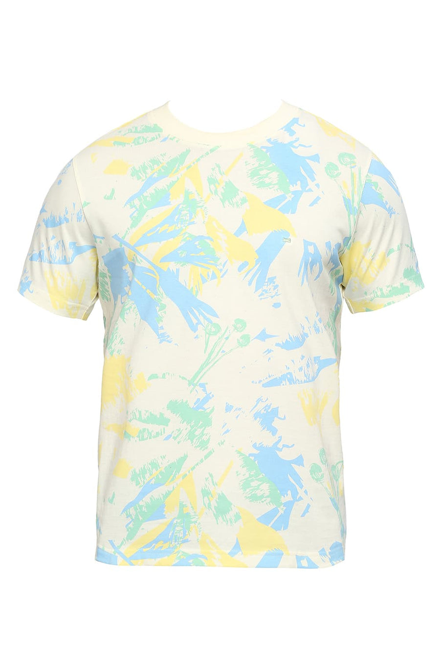 BASICS MUSCLE FIT PAPYRUS COTTON PRINTED CREW T-SHIRTS
