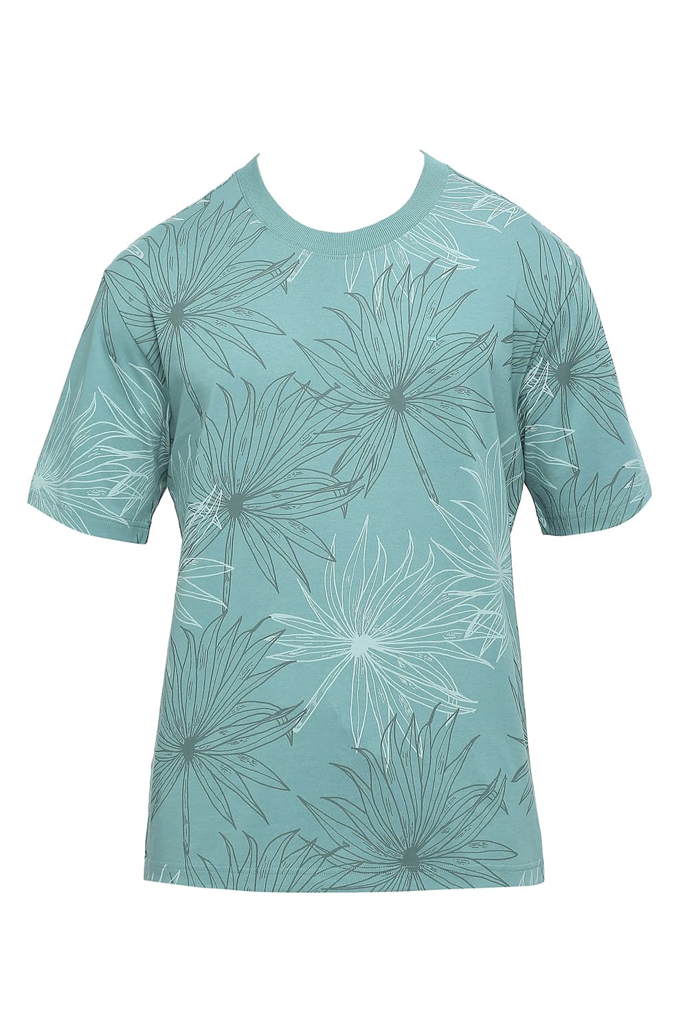 RELAXED FIT COTTON PRINTED CREW T-SHIRTS