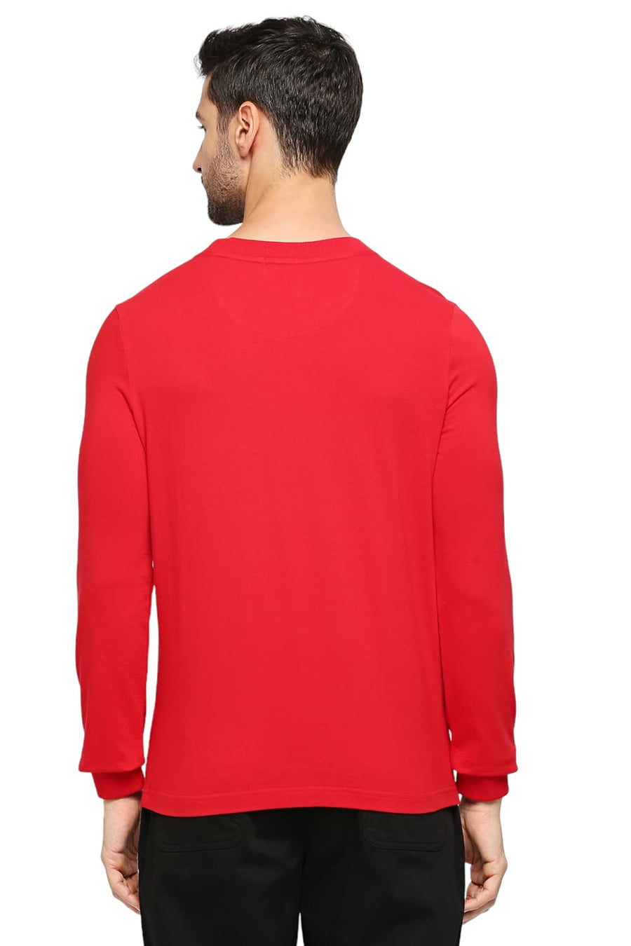 BASICS MUSCLE FIT SALSA COTTON SOLID CREW T-SHIRTS