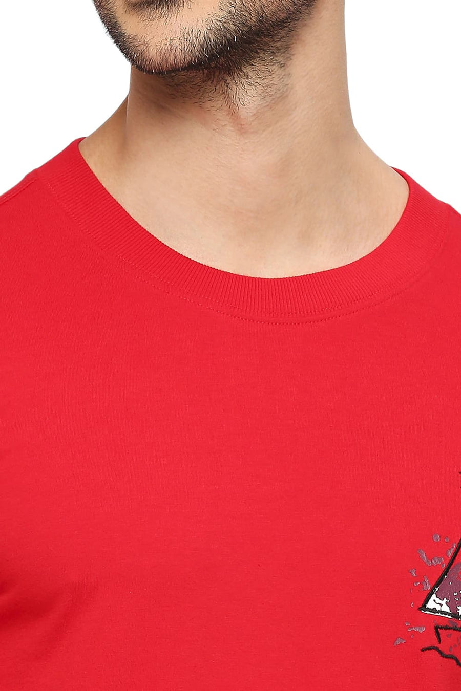 BASICS MUSCLE FIT SALSA COTTON SOLID CREW T-SHIRTS