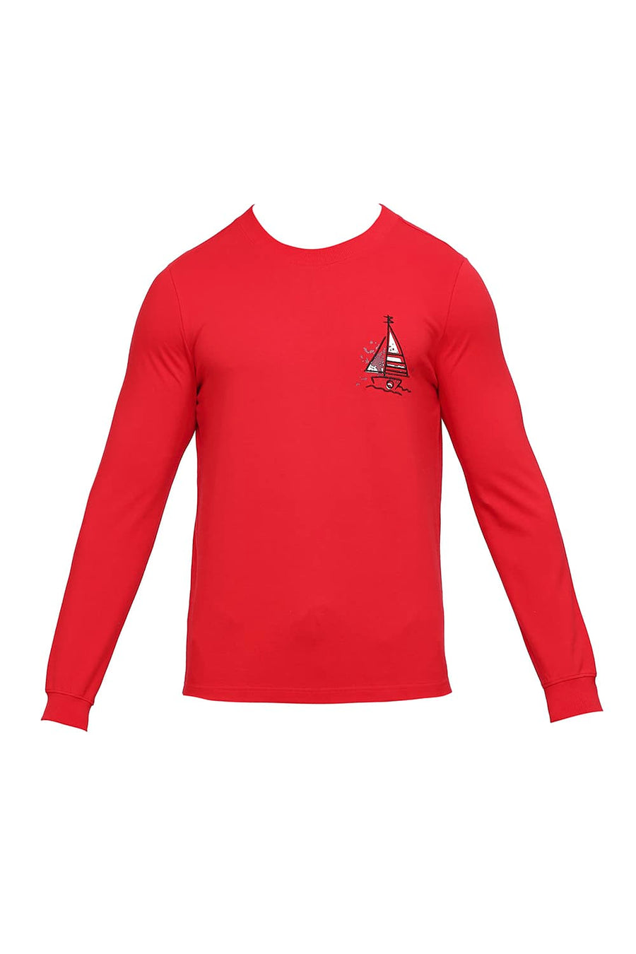 BASICS MUSCLE FIT SALSA COTTON SOLID CREW T-SHIRTS