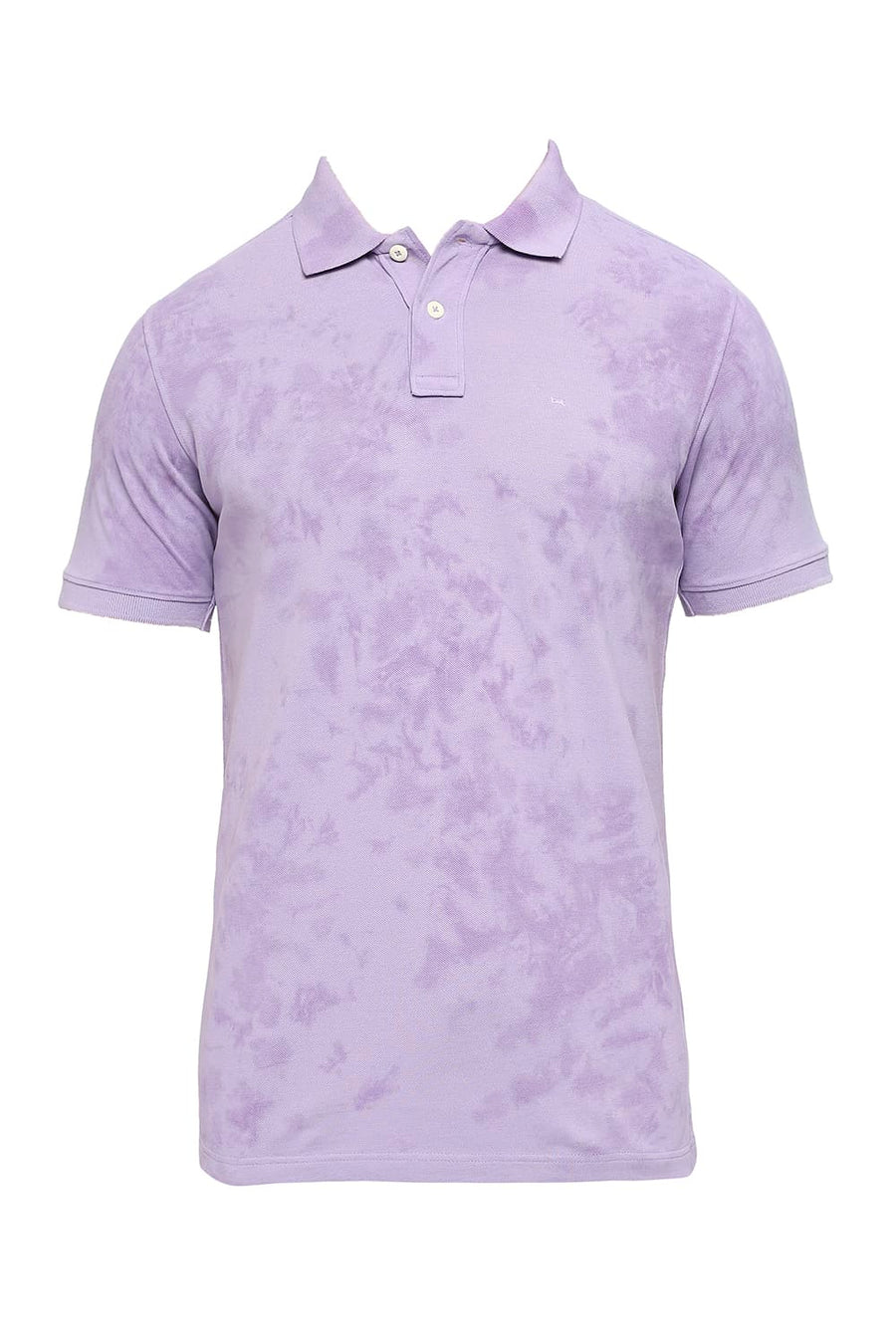 BASICS MUSCLE FIT LAVENDER COTTON TIE DYE POLO T-SHIRTS